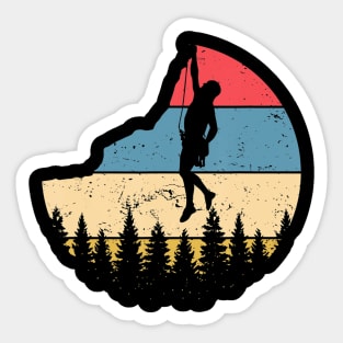 Vintage Rock Climbing T Shirt Mountain Climber Sticker